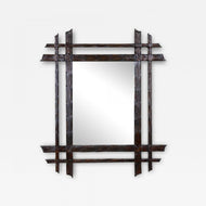 19TH CENTURY, AUSTRIA, RUSTIC BLACK FOREST, WALL MIRROR, CIRCA 1870