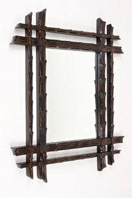 19TH CENTURY, AUSTRIA, RUSTIC BLACK FOREST, WALL MIRROR, CIRCA 1870