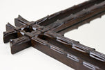 19TH CENTURY, AUSTRIA, RUSTIC BLACK FOREST, WALL MIRROR, CIRCA 1870