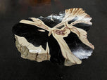 TEAK ROOT SIDE TABLE, PETRIFIED WOOD STYLE, HANDPAINTED, ARTIST, 2023
