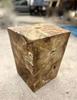 TEAK WOOD SIDE TABLE, STOOL, HANDCRAFTED, INDONESIA, 2024