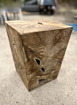 TEAK WOOD SIDE TABLE, STOOL, HANDCRAFTED, INDONESIA, 2024