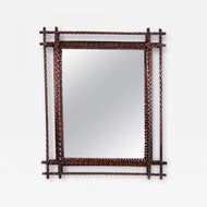 TRAMP ART, RUSTIC WALL MIRROR, AUSTRIA, LATE 19TH CENTURY, CIRCA 1880