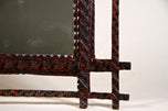 TRAMP ART, RUSTIC WALL MIRROR, AUSTRIA, LATE 19TH CENTURY, CIRCA 1880