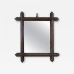 19TH CENTURY, AUSTRIA, TRAMP ART, WALL MIRROR