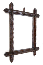 19TH CENTURY, AUSTRIA, TRAMP ART, WALL MIRROR
