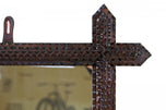 19TH CENTURY, AUSTRIA, TRAMP ART, WALL MIRROR