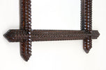 19TH CENTURY, AUSTRIA, TRAMP ART, WALL MIRROR