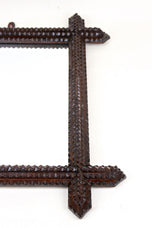 19TH CENTURY, AUSTRIA, TRAMP ART, WALL MIRROR