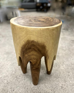 LACQUERED, SUAR WOOD, SIDE TABLE, STOOL, HANDCARVED, INDONESIA, 2024