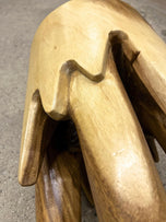 LACQUERED, SUAR WOOD, SIDE TABLE, STOOL, HANDCARVED, INDONESIA, 2024