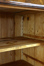 19TH CENTURY, AUSTRIA, BIEDERMEIER WALNUT CABINET, VITRINE, BOOKCASE