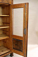 19TH CENTURY, AUSTRIA, BIEDERMEIER WALNUT CABINET, VITRINE, BOOKCASE