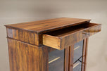 19TH CENTURY, AUSTRIA, BIEDERMEIER WALNUT CABINET, VITRINE, BOOKCASE