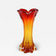 MURANO GLASS VASE, MID CENTURY, RED, ORANGE, ITALY