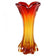 MURANO GLASS VASE, MID CENTURY, RED, ORANGE, ITALY