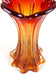 MURANO GLASS VASE, MID CENTURY, RED, ORANGE, ITALY