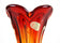 MURANO GLASS VASE, MID CENTURY, RED, ORANGE, ITALY