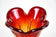 MURANO GLASS VASE, MID CENTURY, RED, ORANGE, ITALY
