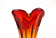 MURANO GLASS VASE, MID CENTURY, RED, ORANGE, ITALY