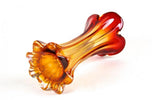 MURANO GLASS VASE, MID CENTURY, RED, ORANGE, ITALY