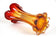 MURANO GLASS VASE, MID CENTURY, RED, ORANGE, ITALY