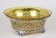 20TH CENTURY, AUSTRIA, ART NOUVEAU, SILVER BASKET, AMBERCOLORED GLASS