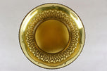 20TH CENTURY, AUSTRIA, ART NOUVEAU, SILVER BASKET, AMBERCOLORED GLASS