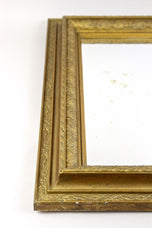 20TH CENTURY, AUSTRIA, BRONZED, GILT, ART NOUVEAU MIRROR