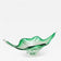 MID CENTURY MODERN, ITALY, MURANO GLASS BOWL, GREEN, CLEAR TONES, 1960