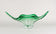 MID CENTURY MODERN, ITALY, MURANO GLASS BOWL, GREEN, CLEAR TONES, 1960