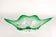MID CENTURY MODERN, ITALY, MURANO GLASS BOWL, GREEN, CLEAR TONES, 1960