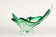 MID CENTURY MODERN, ITALY, MURANO GLASS BOWL, GREEN, CLEAR TONES, 1960