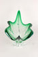MID CENTURY MODERN, ITALY, MURANO GLASS BOWL, GREEN, CLEAR TONES, 1960