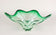 MID CENTURY MODERN, ITALY, MURANO GLASS BOWL, GREEN, CLEAR TONES, 1960