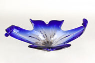 BLUE MURANO GLASS BOWL, MID-CENTURY, ITALY, 1960/70