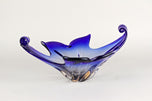BLUE MURANO GLASS BOWL, MID-CENTURY, ITALY, 1960/70