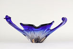 BLUE MURANO GLASS BOWL, MID-CENTURY, ITALY, 1960/70
