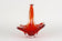 RED, AMBER, COLORED, MURANO GLASS, BASKET, BOWL, HANDLES, ITALY, 1960