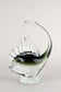 MURANO GLASS FISH SCULPTURE, OLIVE GREEN, CLEAR GLASS, ITALY, CIRCA 1970
