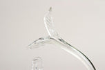 MURANO GLASS FISH SCULPTURE, OLIVE GREEN, CLEAR GLASS, ITALY, CIRCA 1970