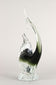 MURANO GLASS FISH SCULPTURE, OLIVE GREEN, CLEAR GLASS, ITALY, CIRCA 1970