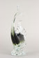 MURANO GLASS FISH SCULPTURE, OLIVE GREEN, CLEAR GLASS, ITALY, CIRCA 1970