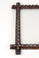 TRAMP ART, RUSTIC, PHOTO, PICTURE FRAME, HAND CARVED, AUSTRIA CIRCA 1880