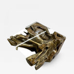 TEAK ROOT COFFEE TABLE, LAQUERED, INDONESIA, 2022