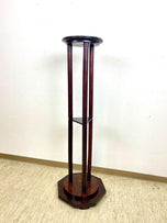 ART NOUVEAU, AUSTRIA, BENTWOOD PEDESTAL, MAHOGANY LOOK, CIRCA 1900