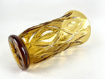 20TH CENTURY, AUSTRIA, ART DECO, GLASS VASE, AMBER COLORED