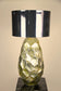 CONTEMPORARY, GOLDEN, CERAMIC TABLE LAMP