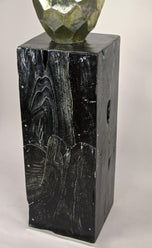 CONTEMPORARY, GOLDEN, CERAMIC TABLE LAMP