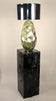 CONTEMPORARY, GOLDEN, CERAMIC TABLE LAMP